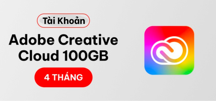 ADOBE CREATIVE CLOUD PRO – FULL APP- 100GB Cloud -  4 THÁNG